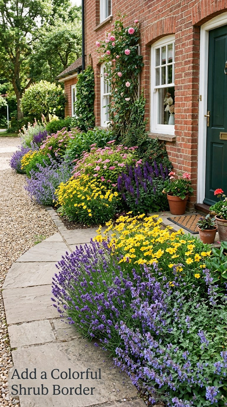 Add a Colorful Shrub Border