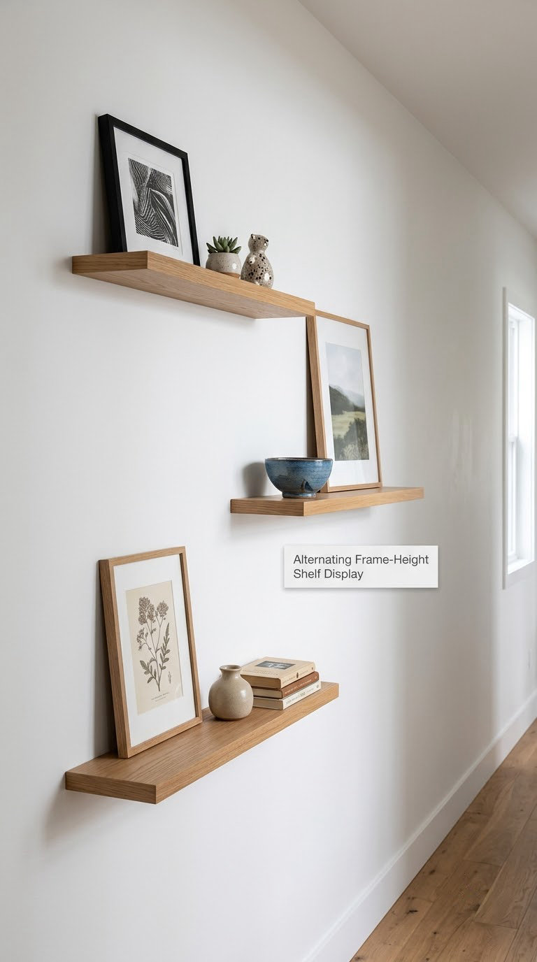 Alternating Frame-Height Shelf Display