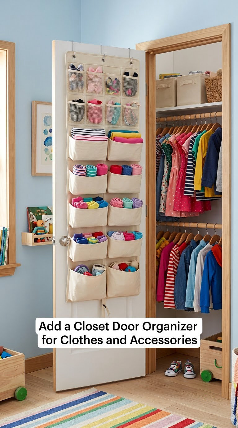 Add a Closet Door Organizer for Clothes and Accessories