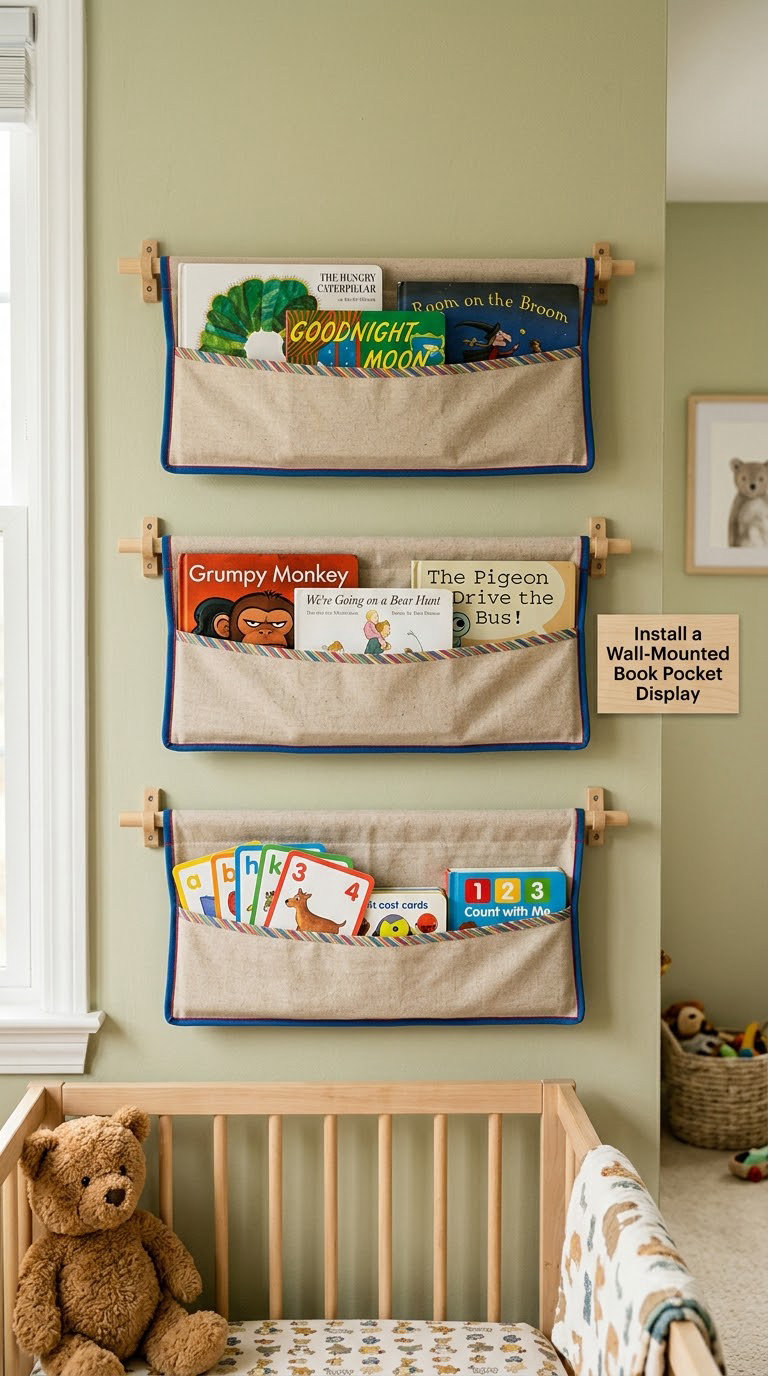 Install a Wall-Mounted Book Pocket Display