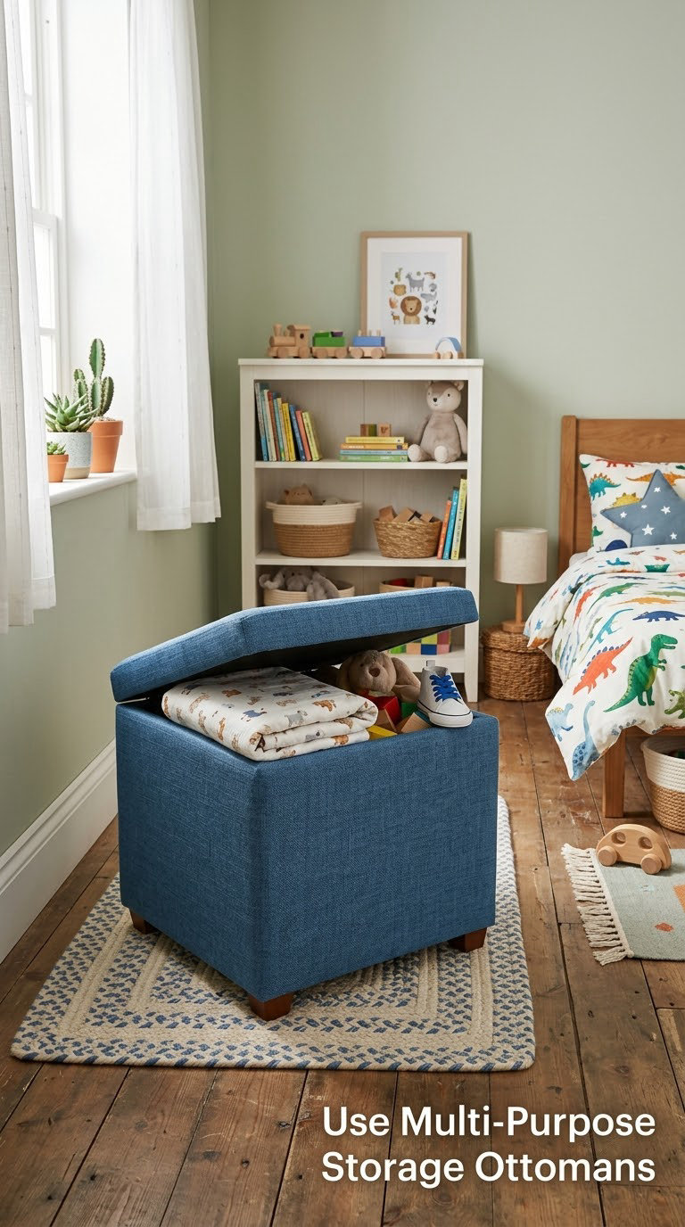 Use Multi-Purpose Storage Ottomans