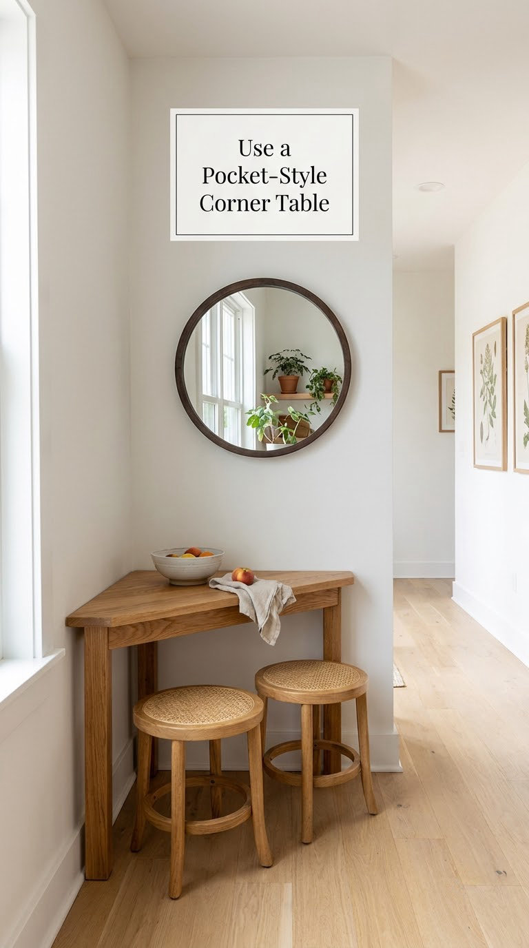 Use a Pocket-Style Corner Table