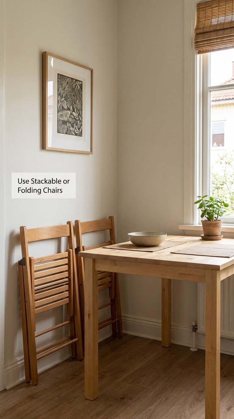 Use Stackable or Folding Chairs