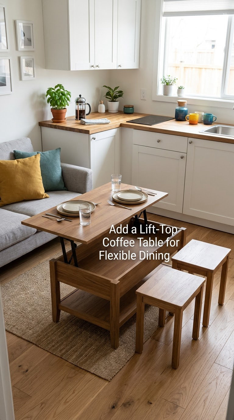 Add a Lift-Top Coffee Table for Flexible Dining