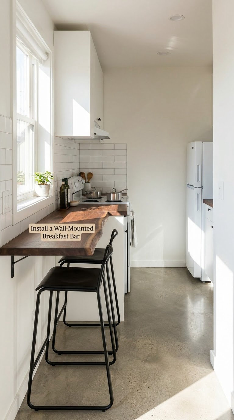 Install a Wall-Mounted Breakfast Bar