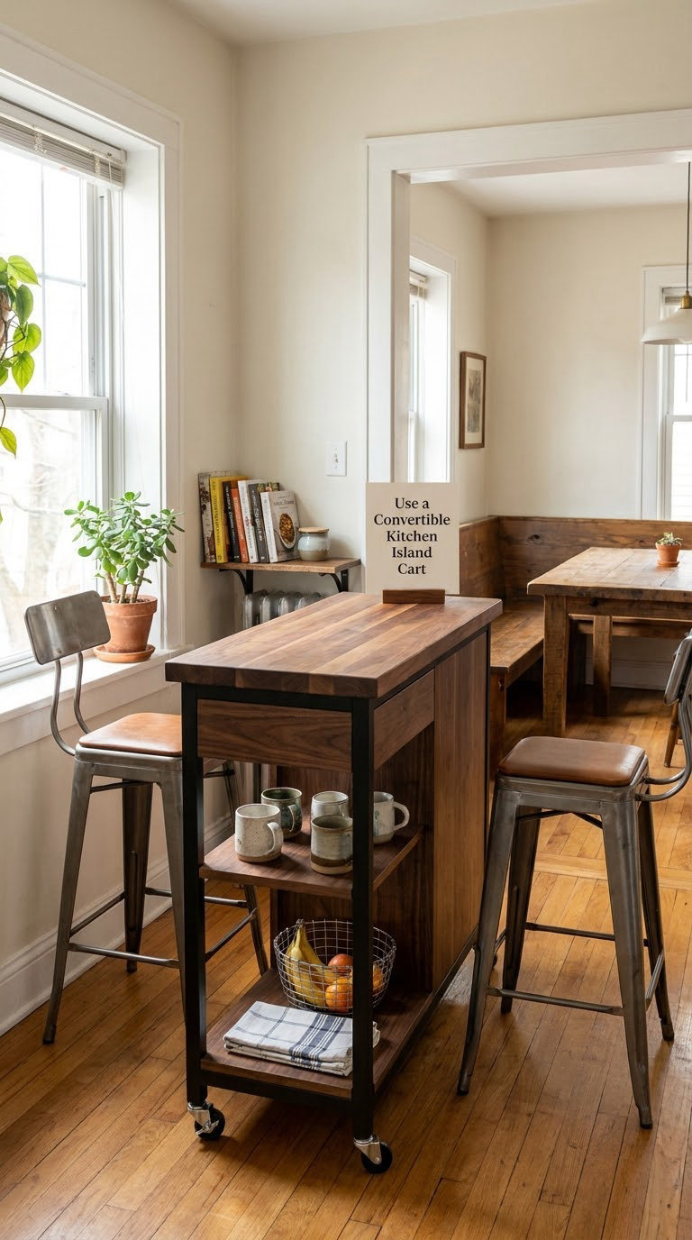 Use a Convertible Kitchen Island Cart