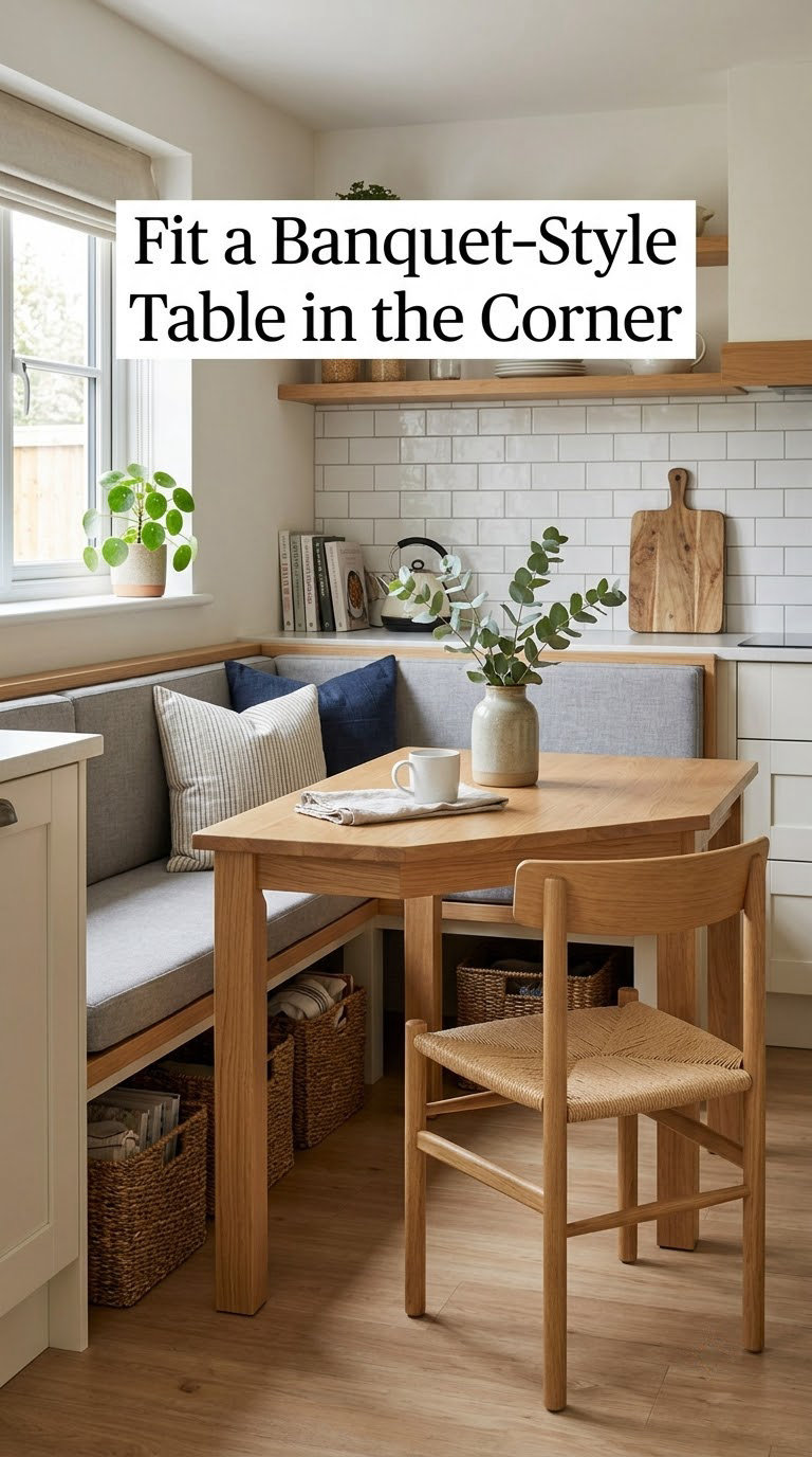 Fit a Banquet-Style Table in the Corner
