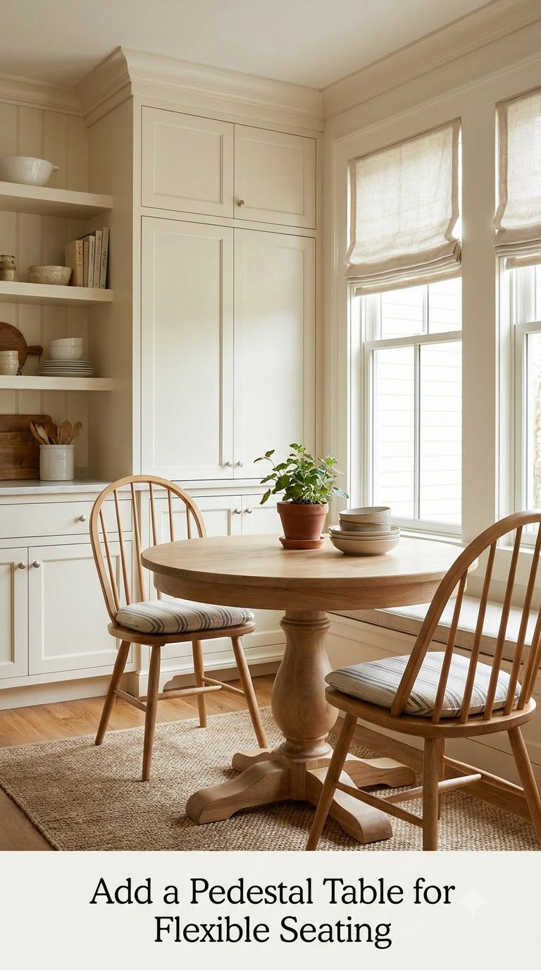 Add a Pedestal Table for Flexible Seating