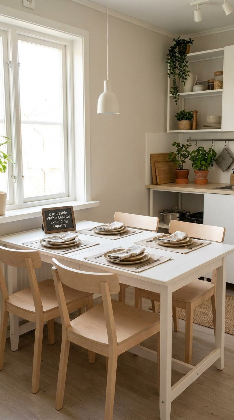 Use a Table With a Leaf for Expanding Capacity