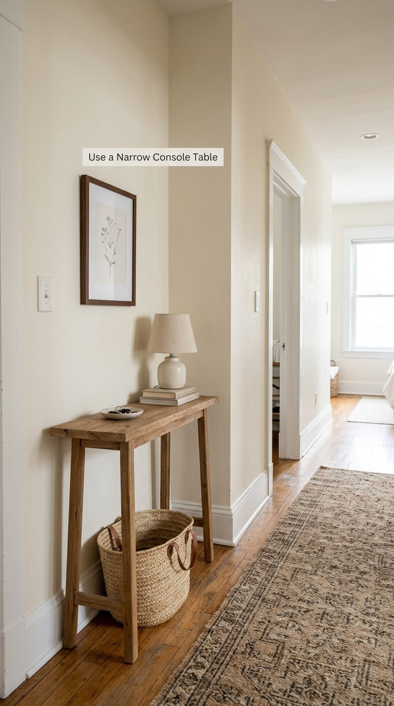 Use a Narrow Console Table