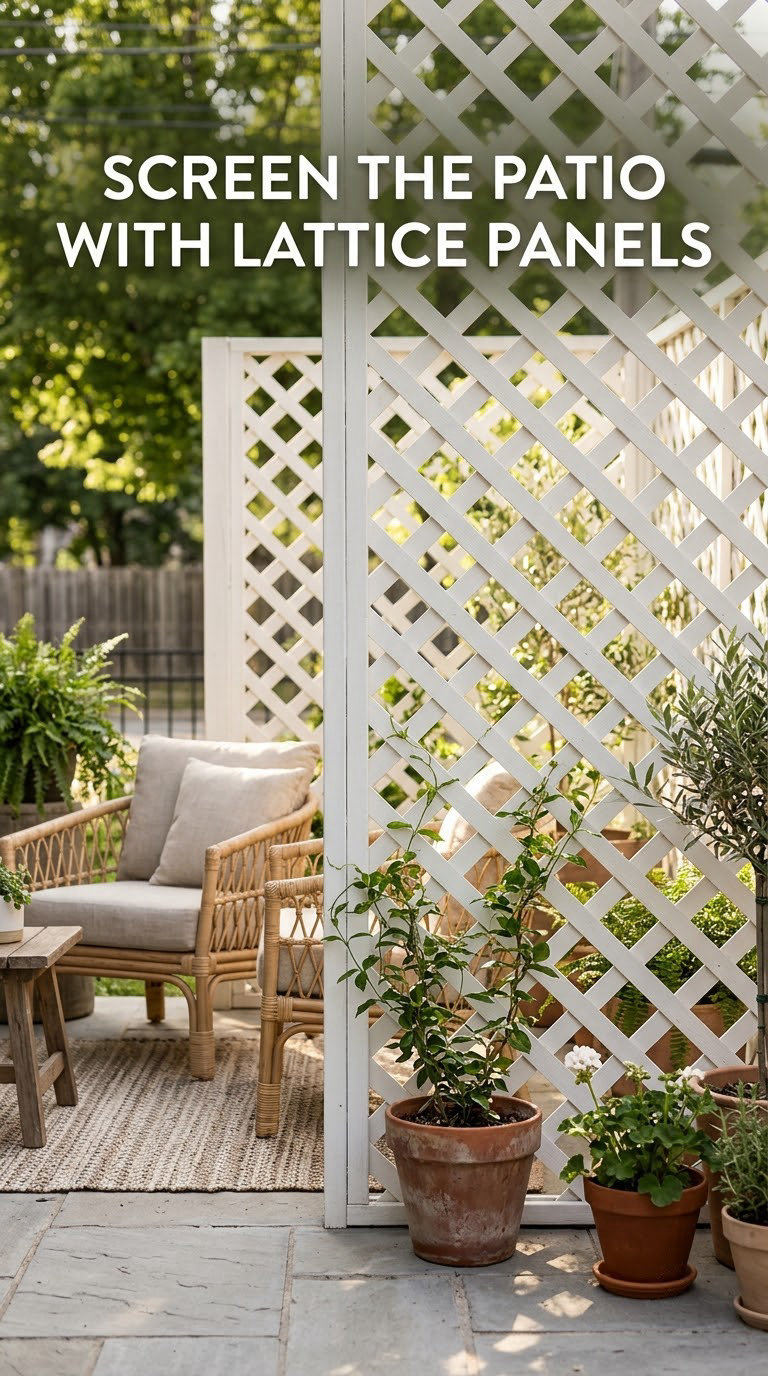 Screen the Patio with Lattice Panels