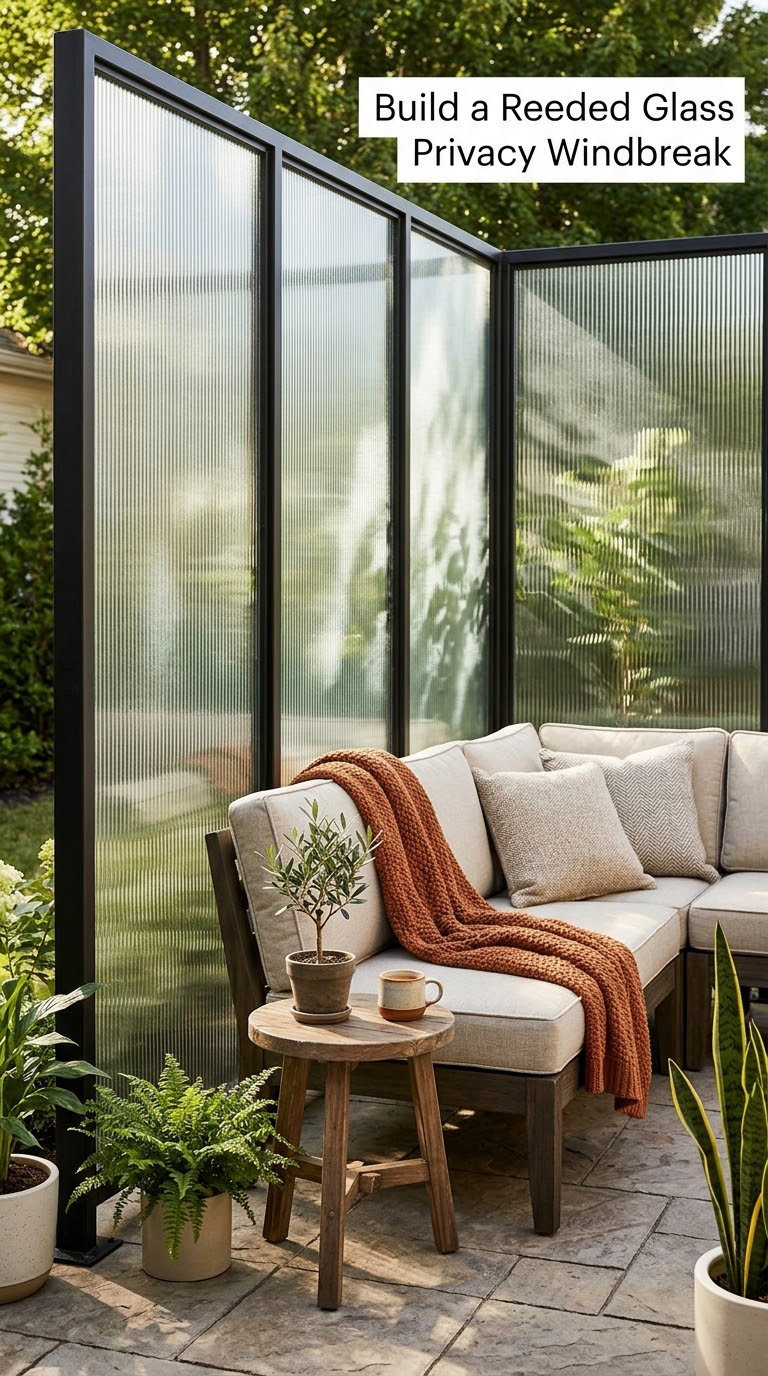 Build a Reeded Glass Privacy Windbreak