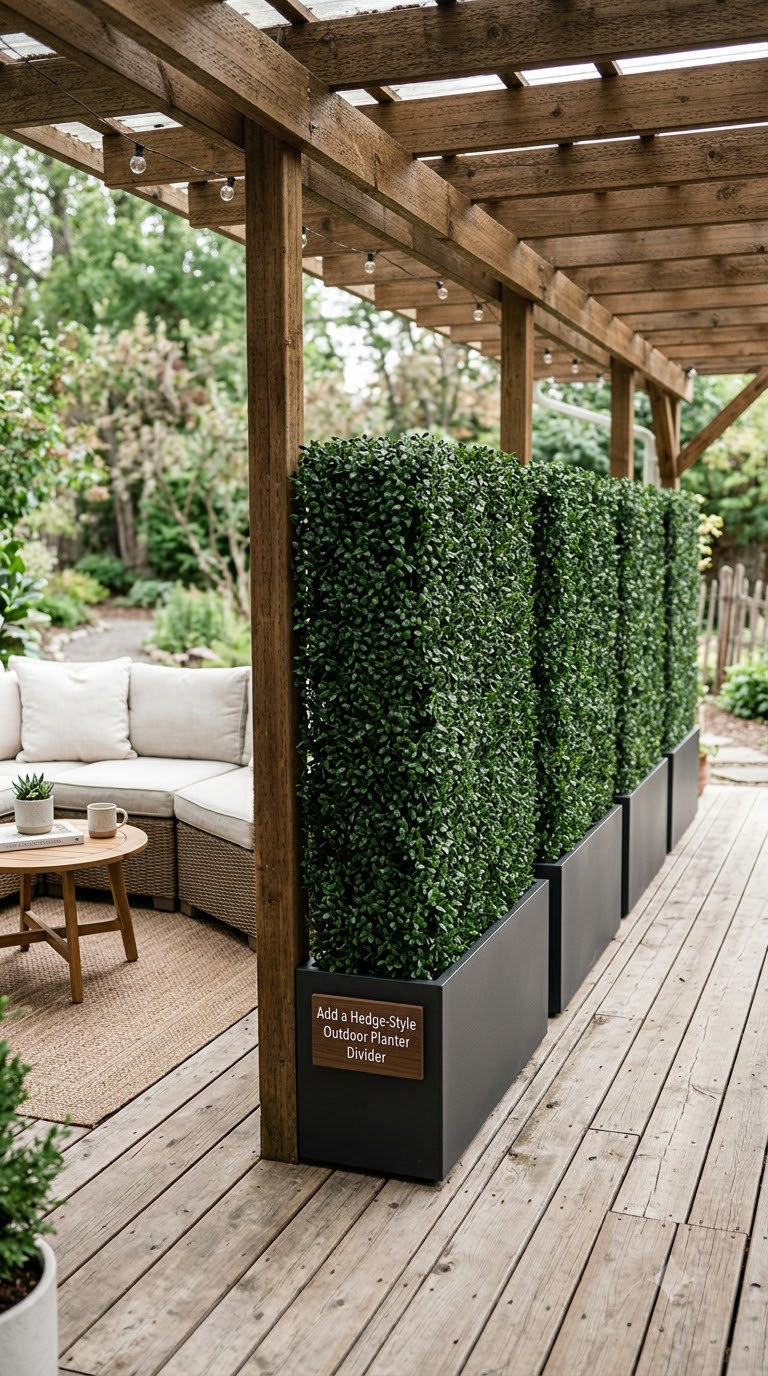 Add a Hedge-Style Outdoor Planter Divider