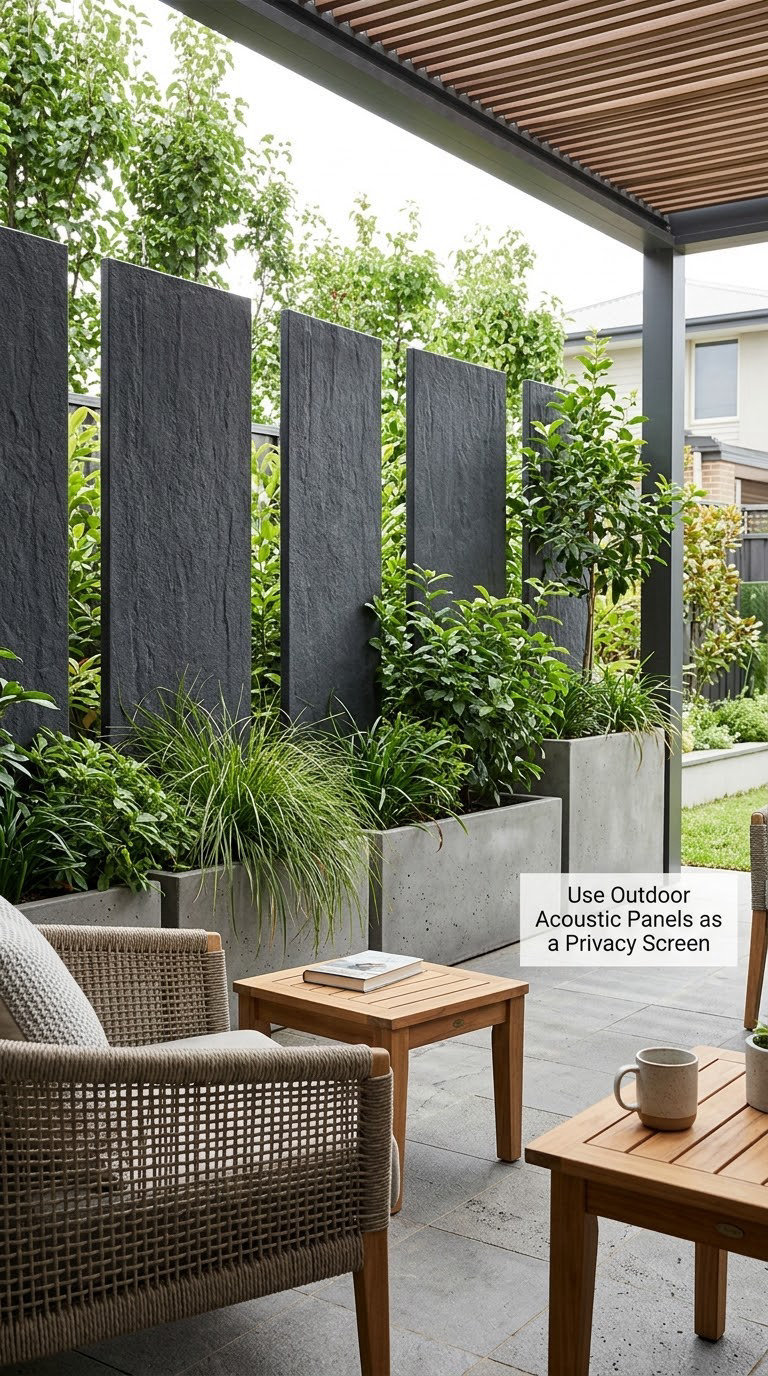 Use Outdoor Acoustic Panels as a Privacy Screen