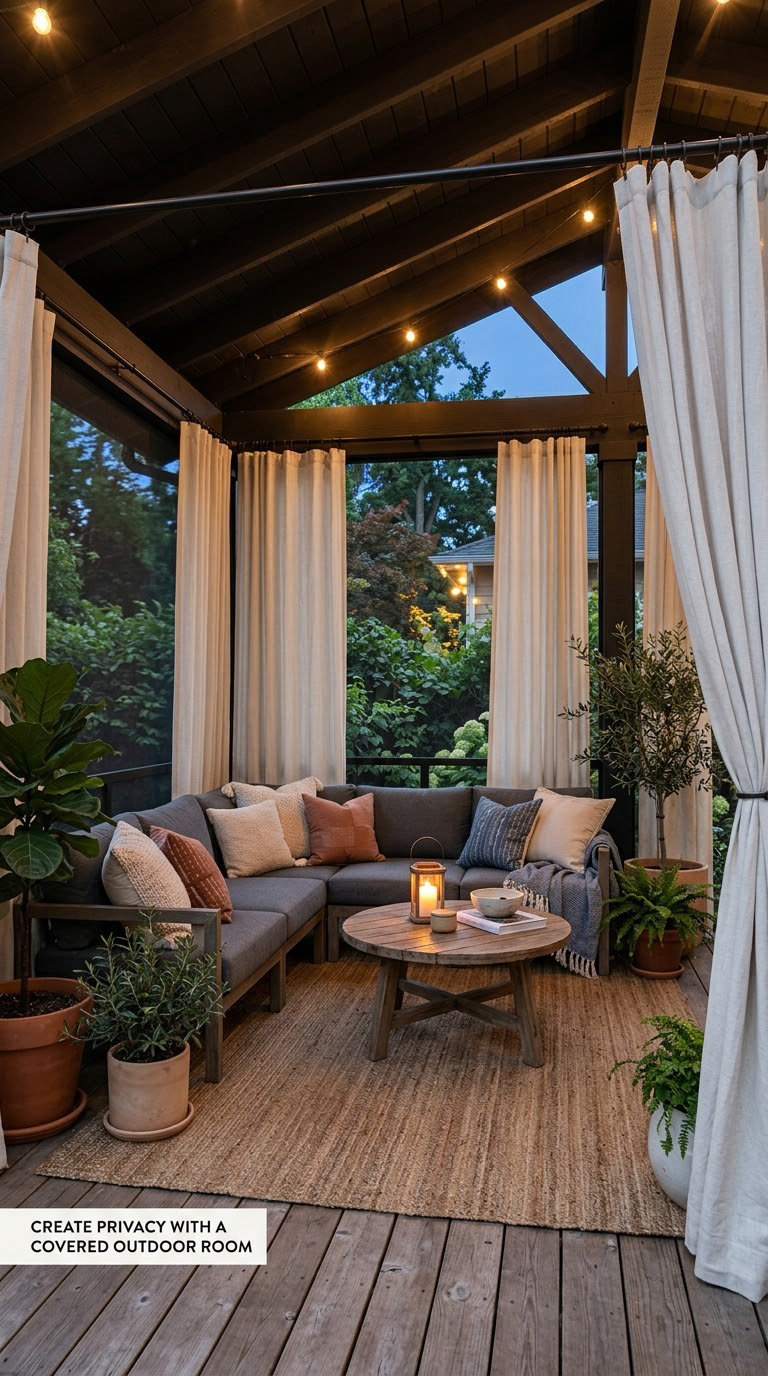 Create Privacy with a Covered Outdoor Room