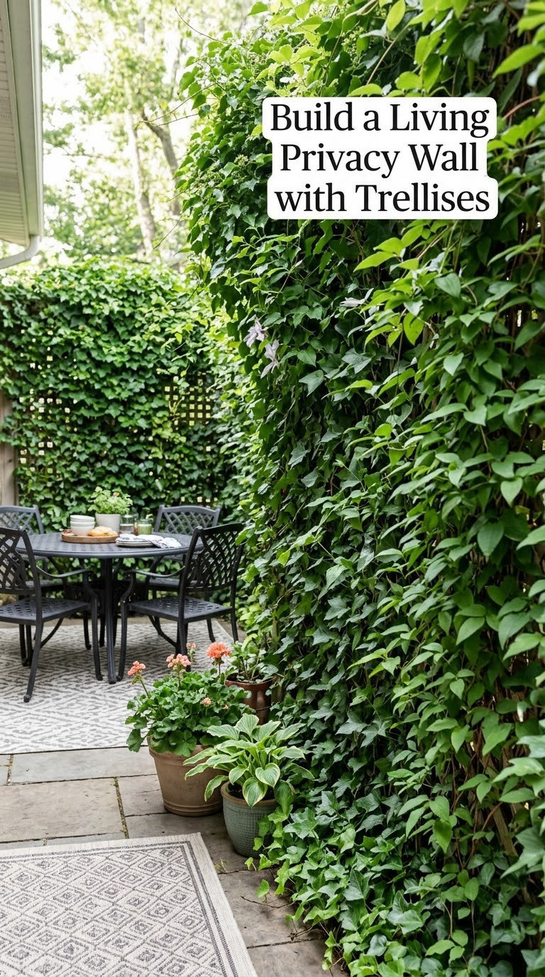 Build a Living Privacy Wall with Trellises