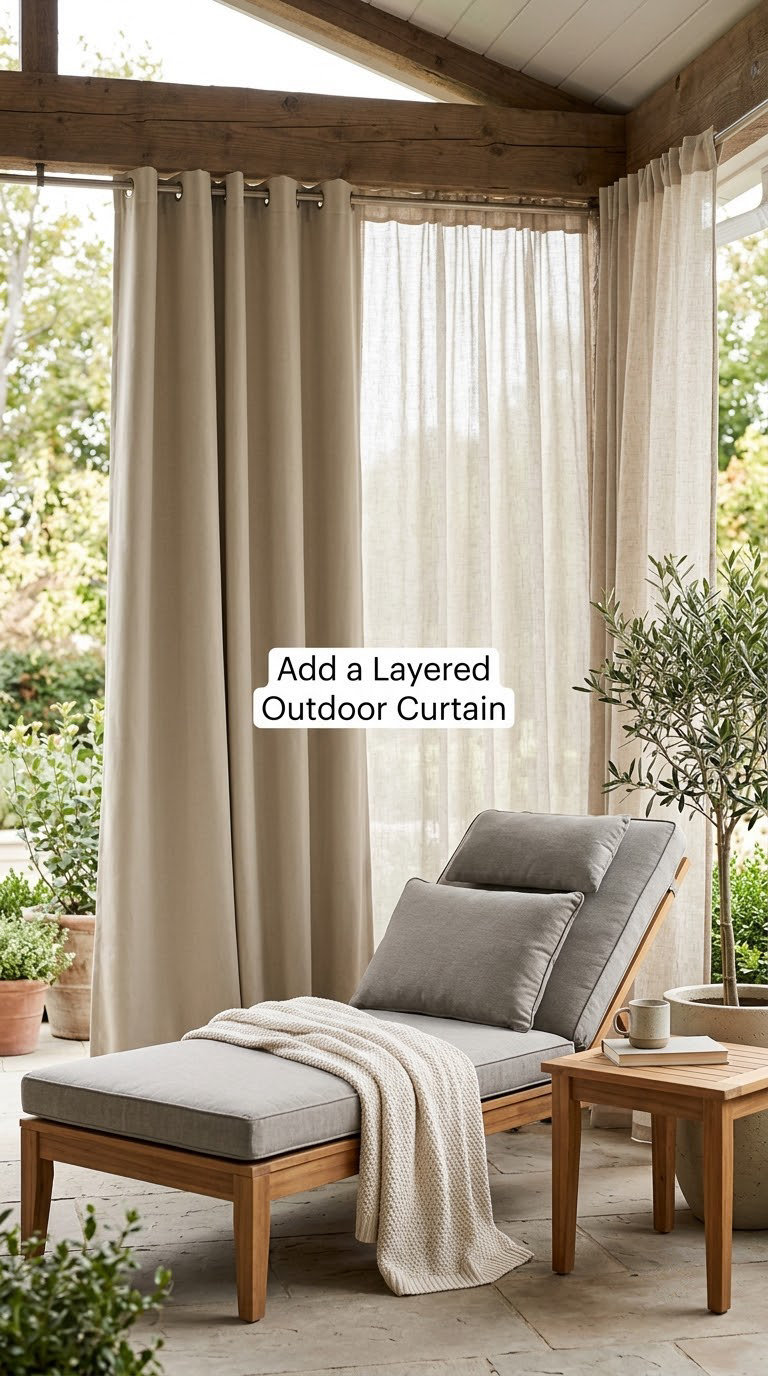 Add a Layered Outdoor Curtain