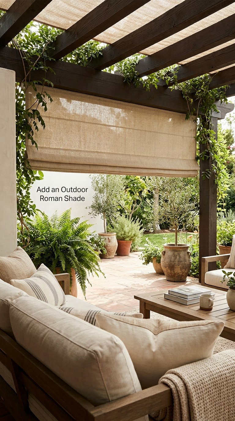 Add an Outdoor Roman Shade