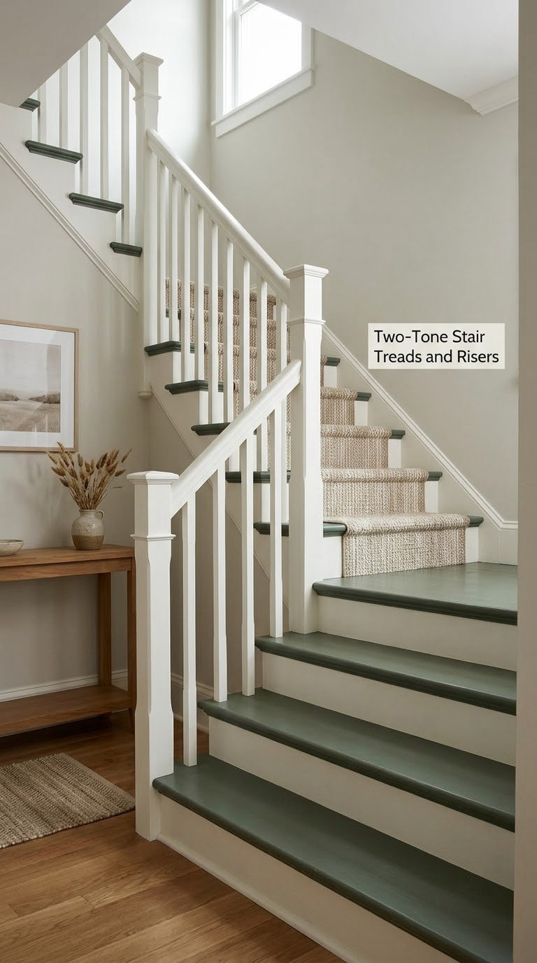 Two-Tone Stair Treads and Risers