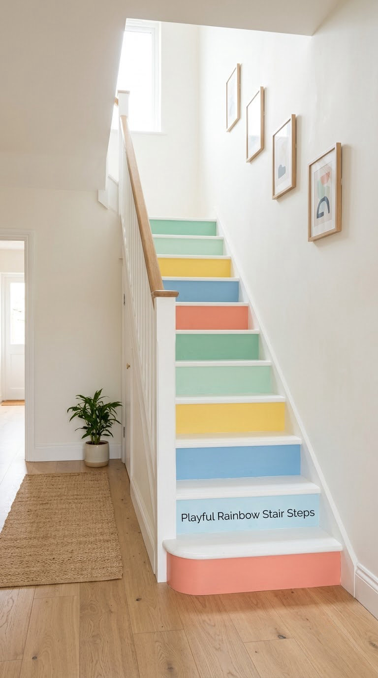 Playful Rainbow Stair Steps