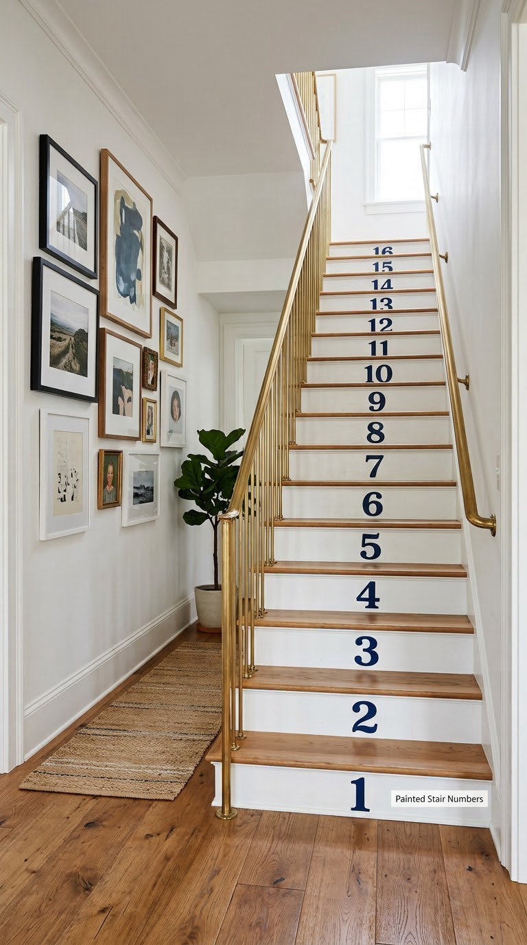 Painted Stair Numbers