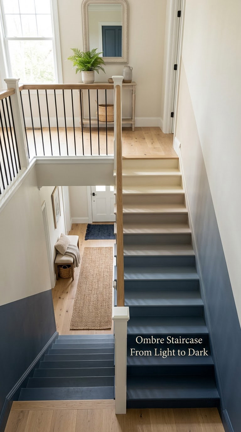 Ombre Staircase From Light to Dark