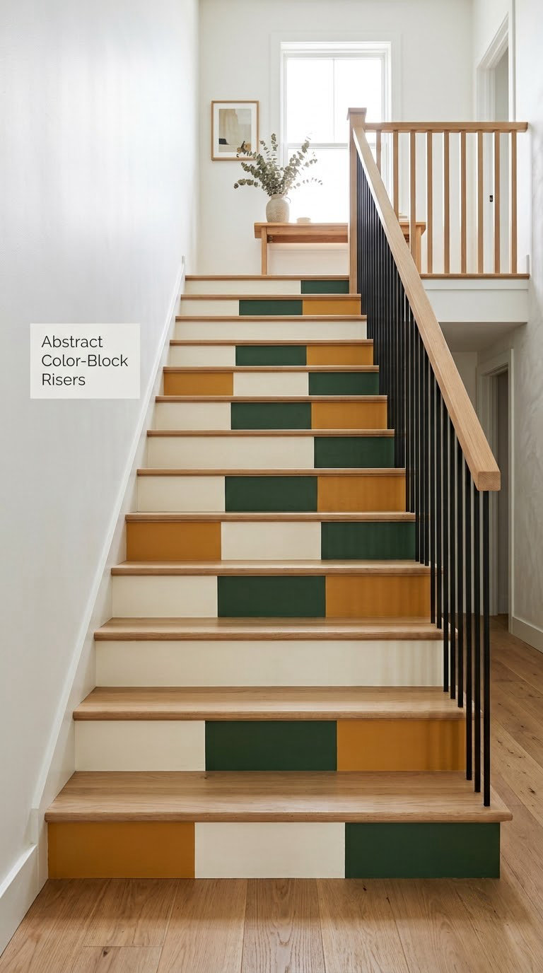 Abstract Color-Block Risers