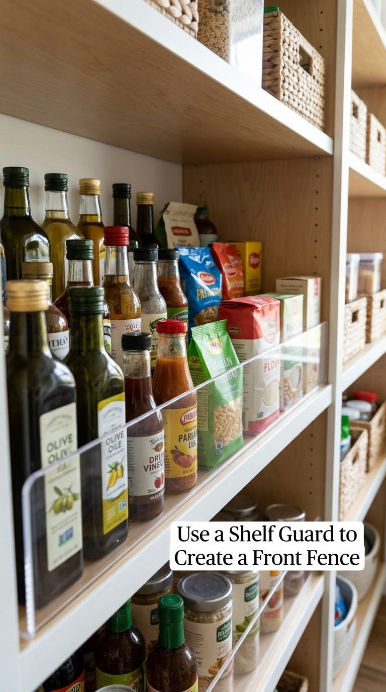 Use a Shelf Guard to Create a Front Fence