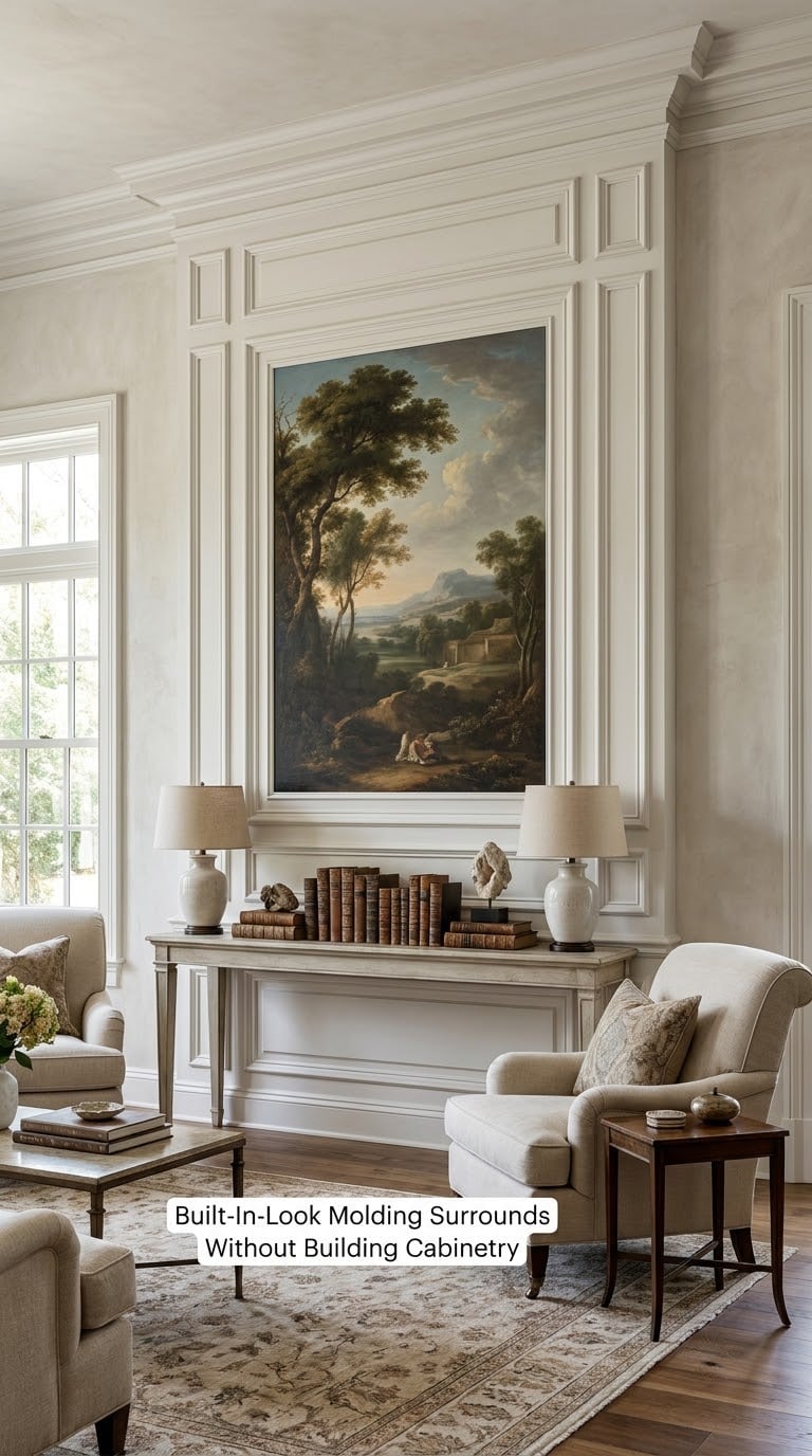 Built-In-Look Molding Surrounds Without Building Cabinetry
