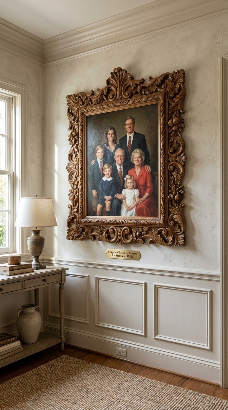 Sculptural Molding Accents for Statement Walls