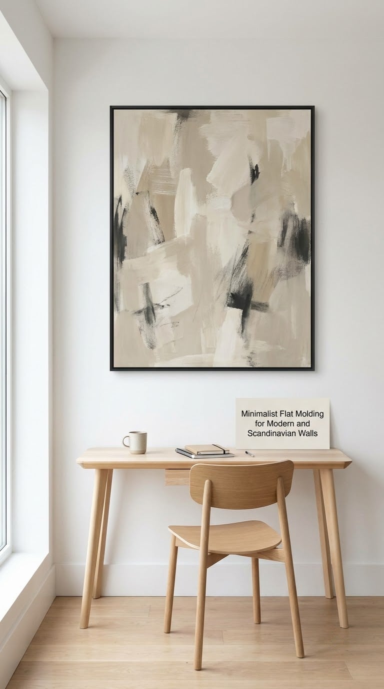 Minimalist Flat Molding for Modern and Scandinavian Walls