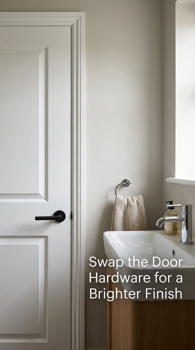 Swap the Door Hardware for a Brighter Finish
