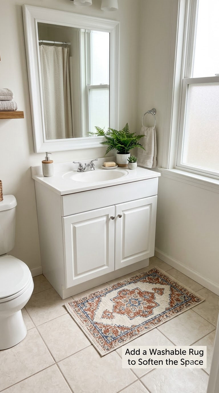 Add a Washable Rug to Soften the Space