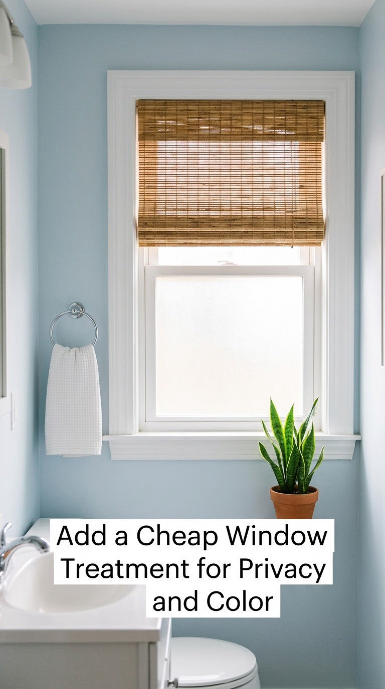 Add a Cheap Window Treatment for Privacy and Color