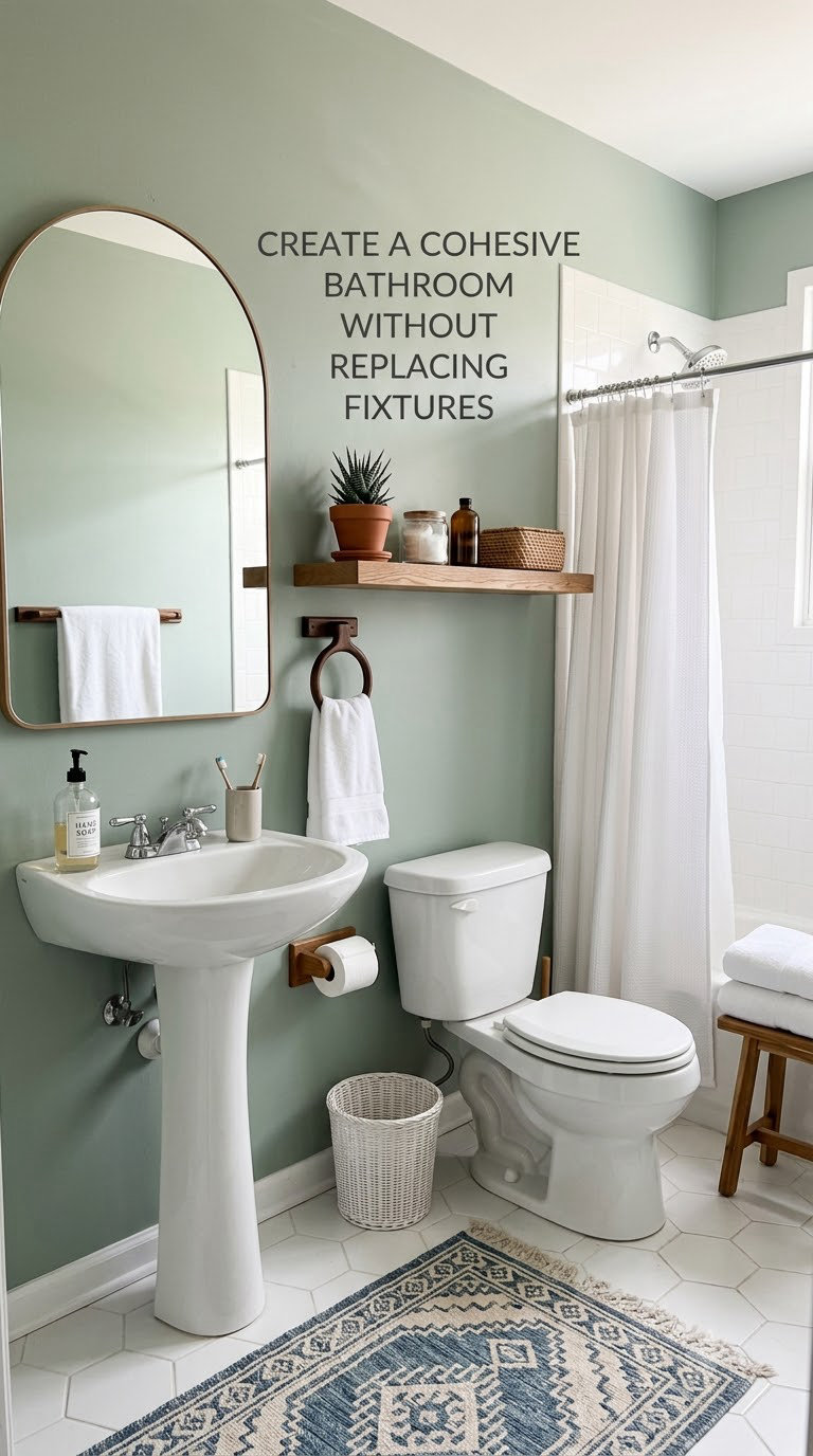 Create a Cohesive Bathroom Without Replacing Fixtures