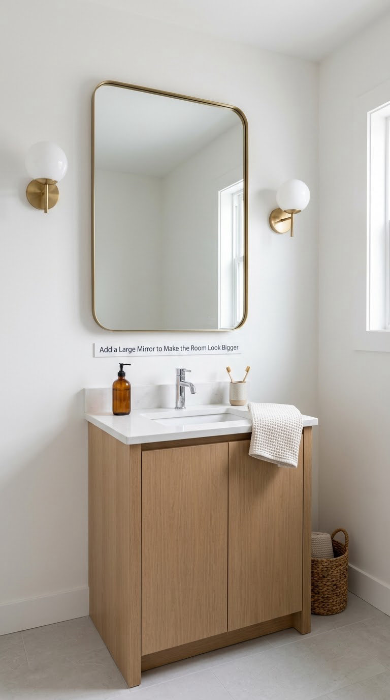 Add a Large Mirror to Make the Room Look Bigger