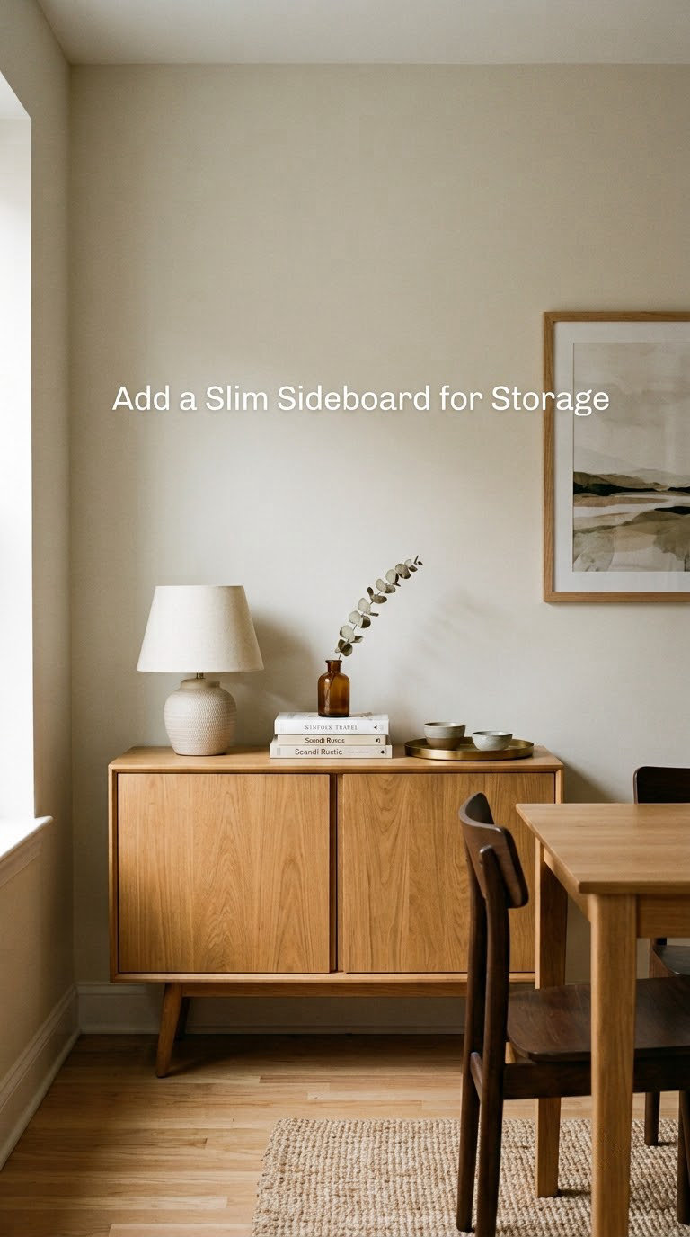 Add a Slim Sideboard for Storage