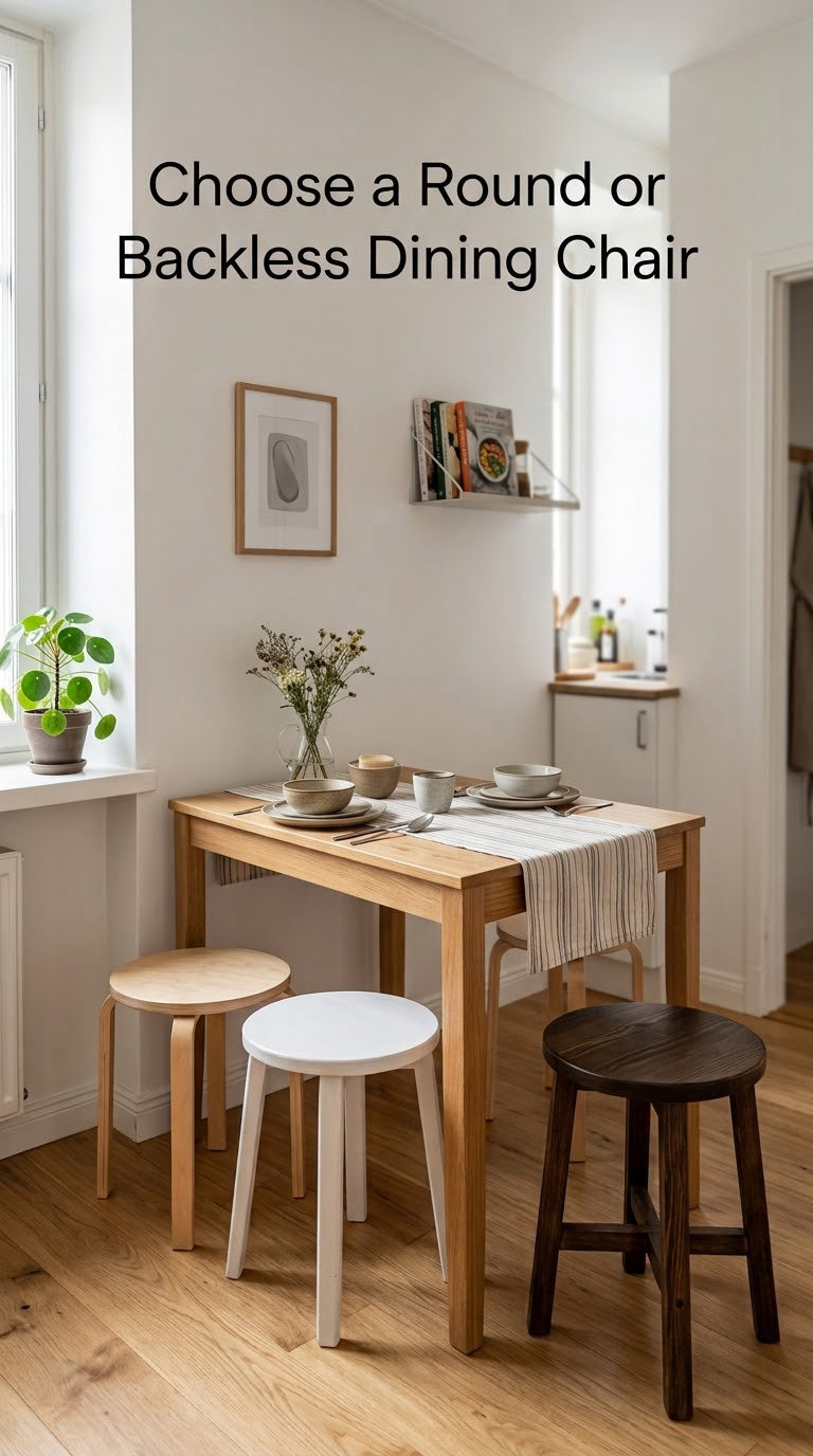 Choose a Round or Backless Dining Chair
