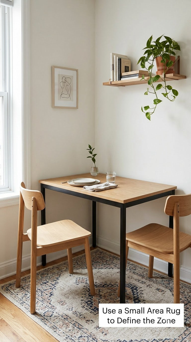 Use a Small Area Rug to Define the Zone
