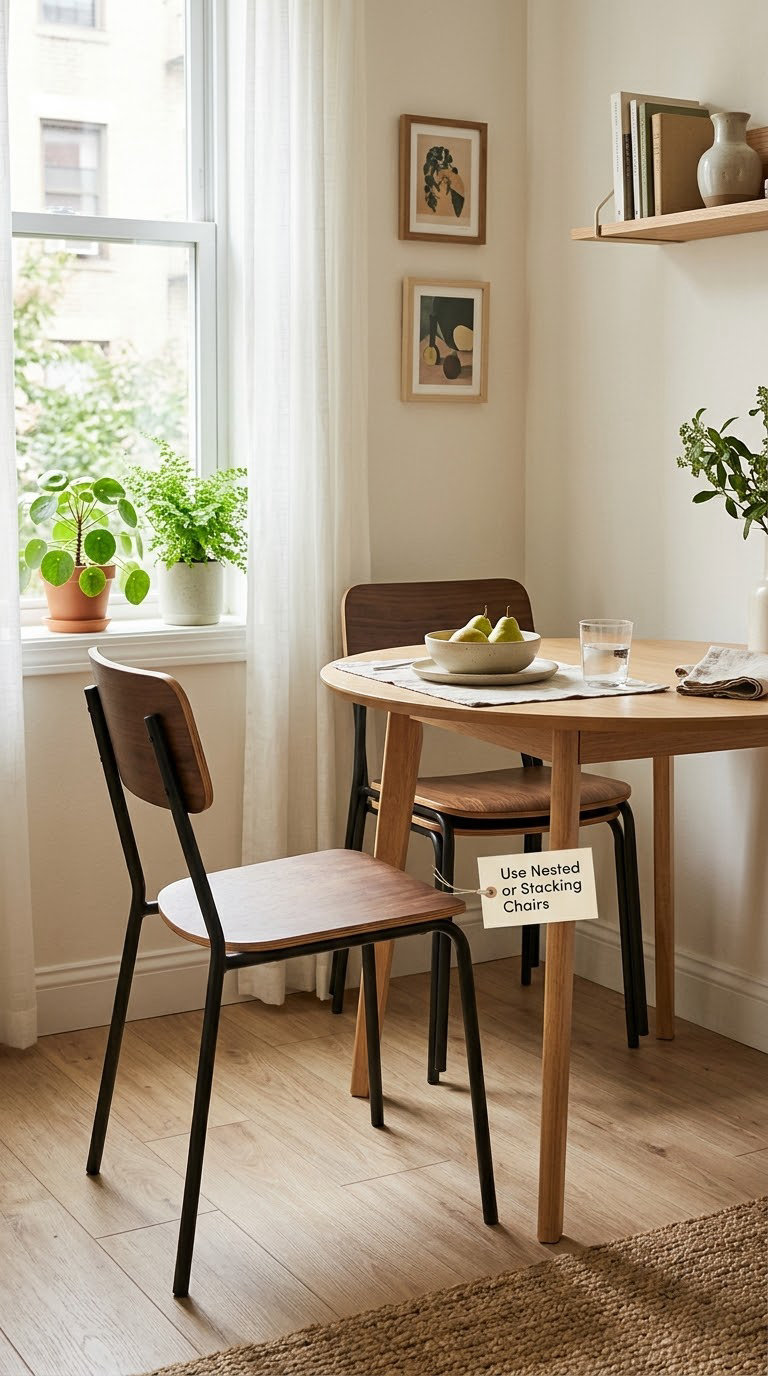 Use Nested or Stacking Chairs