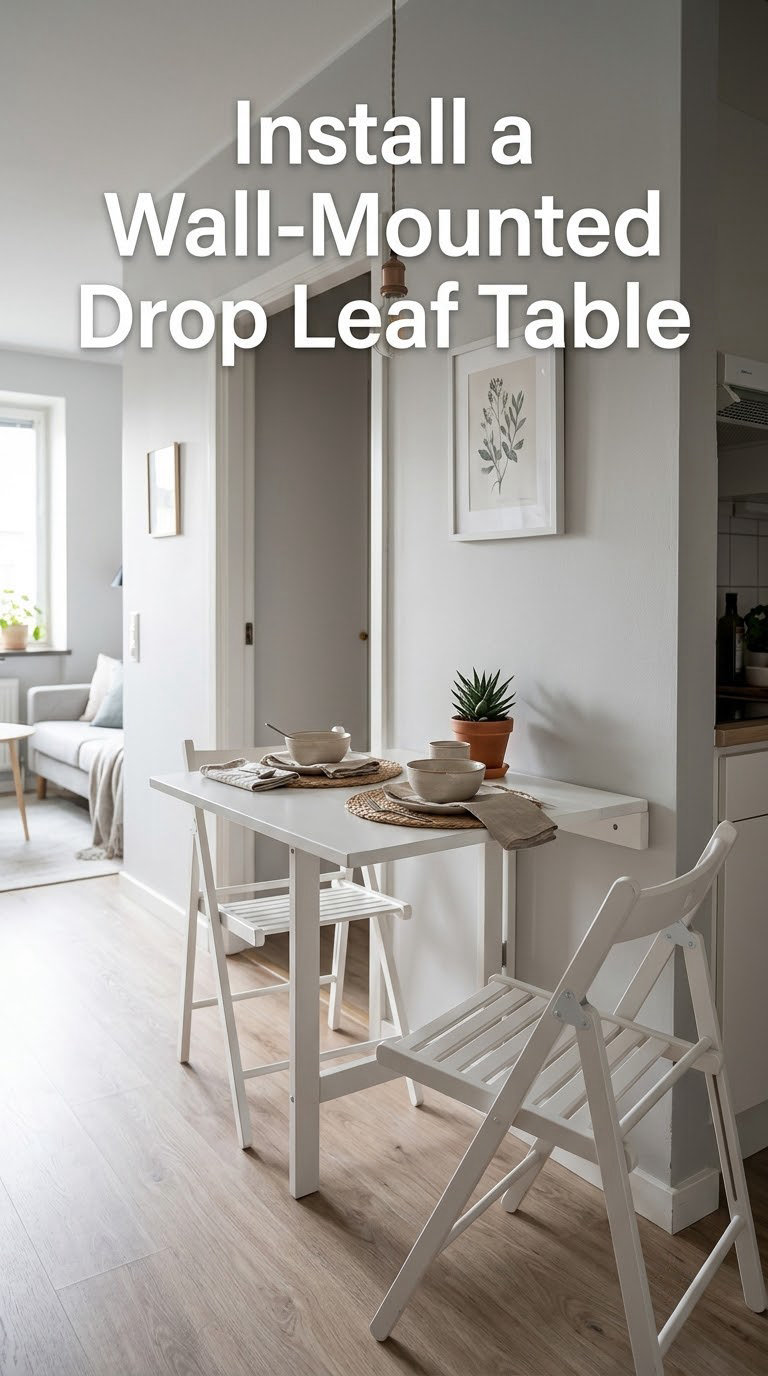 Install a Wall-Mounted Drop Leaf Table