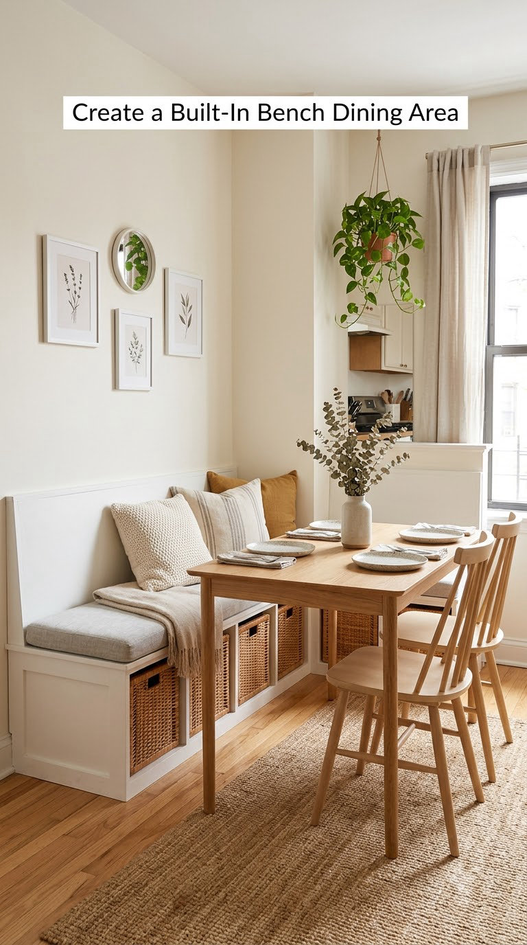 Create a Built-In Bench Dining Area