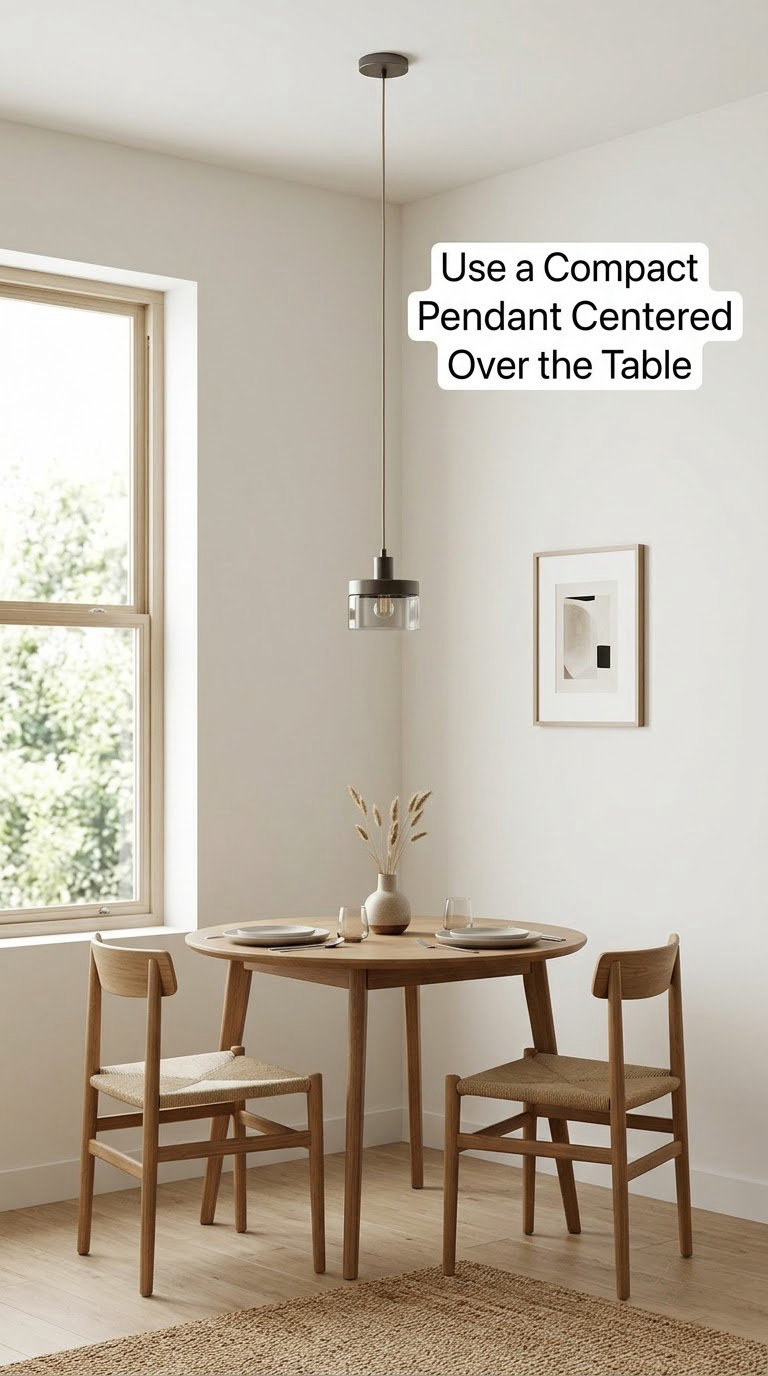 Use a Compact Pendant Centered Over the Table