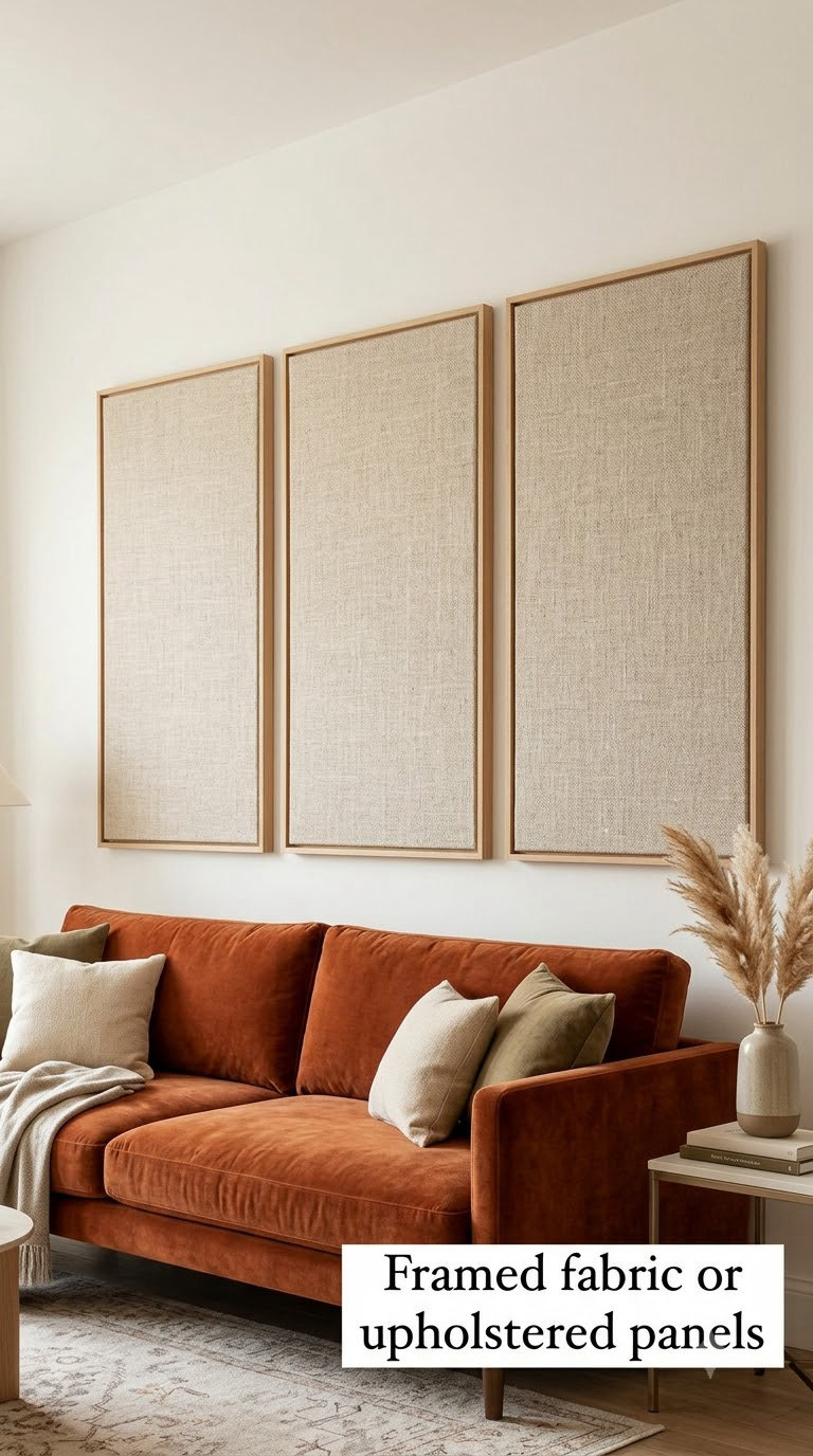 Framed fabric or upholstered panels