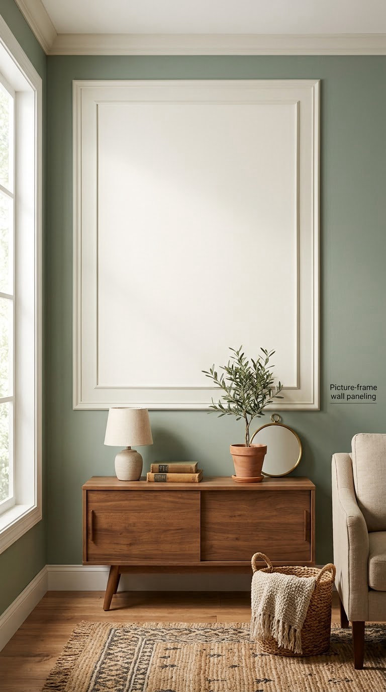 Picture-frame wall paneling