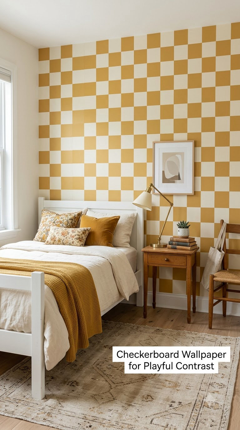 Checkerboard Wallpaper for Playful Contrast