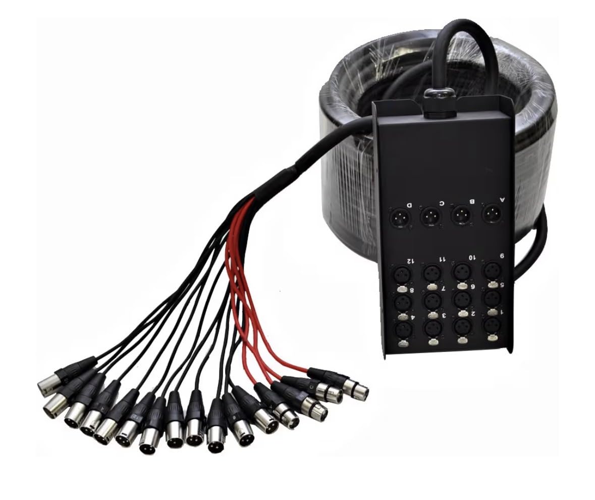 Seismic Audio Speakers 12 Channel Low Profile XLR Send Circuit Board Snake Cable, XLR Splitter Cable, 50 Feet customer photo 2