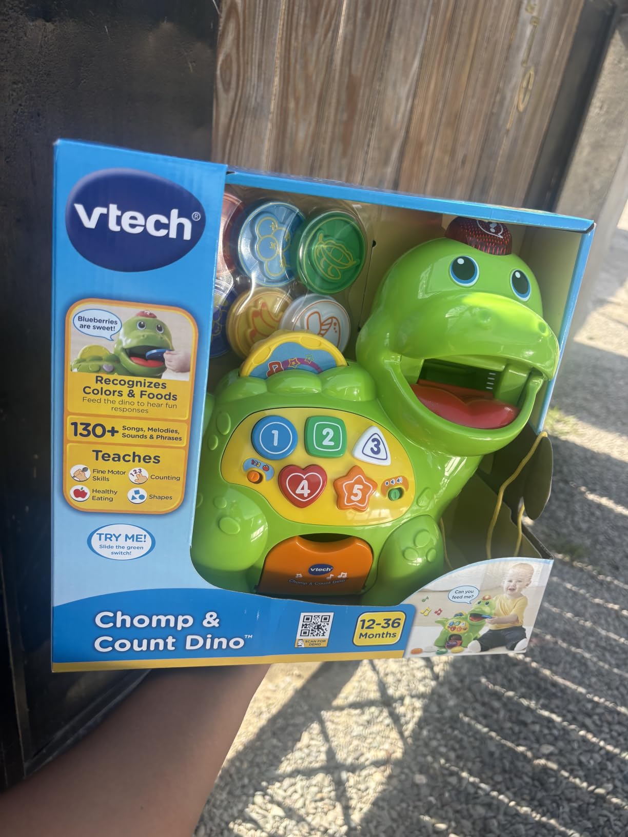 VTech Chomp and Count Dino, Green customer photo 2