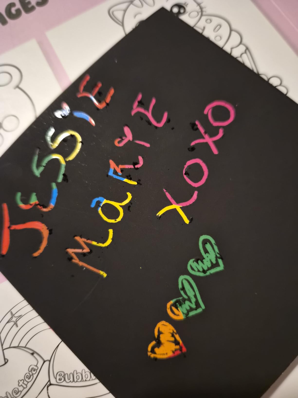 150 Rainbow Scratch Art Paper Mini Notes - Ideal Stocking Stuffers for Kids customer photo 2