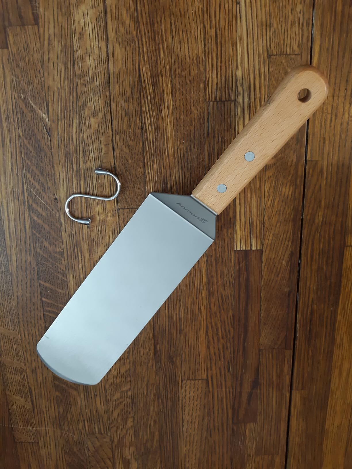Metal Spatula Set - Griddle Long Spatula - Teppanyaki spatulas - Griddle Scraper and Pancake Flipper or Hamburger Turner - Stainless Steel Utensil great for BBQ Grill Flat Top - Commercial Grade customer photo 2